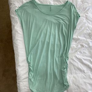 Mint green runched shirt